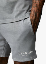 Gym King Est. Legacy Short - Washed Grey