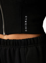 Gym King Malibu Corset Detail FZ Hood - Black