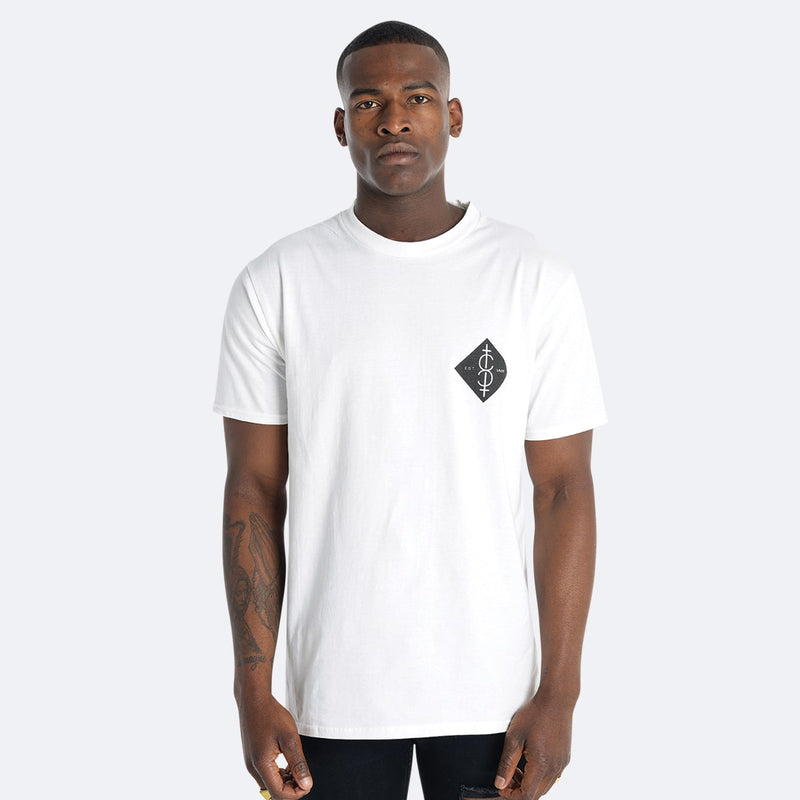 Tall Crooks Inverted Diamond T-shirt - White