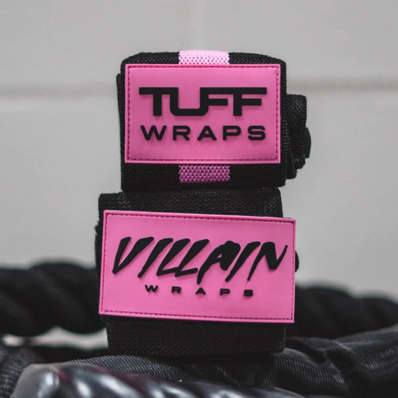 16" Villain Sidekick Wrist Wraps - Black & Pink