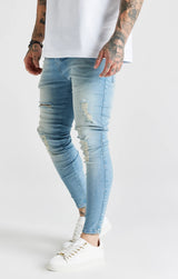 Blue Washed Essential Distressed Skinny Jean