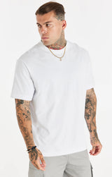 White Relaxed Printed Chain T-Shirt