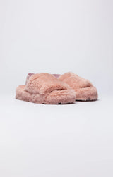 Pink Fluffy Slide Slipper