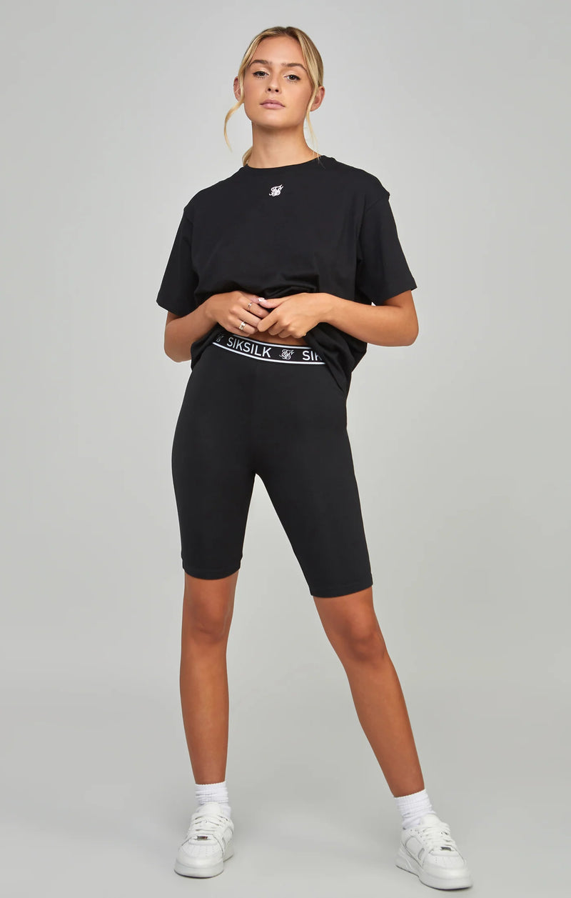 Black Essential Tape Cycle Shorts