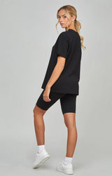 Black Essential Tape Cycle Shorts